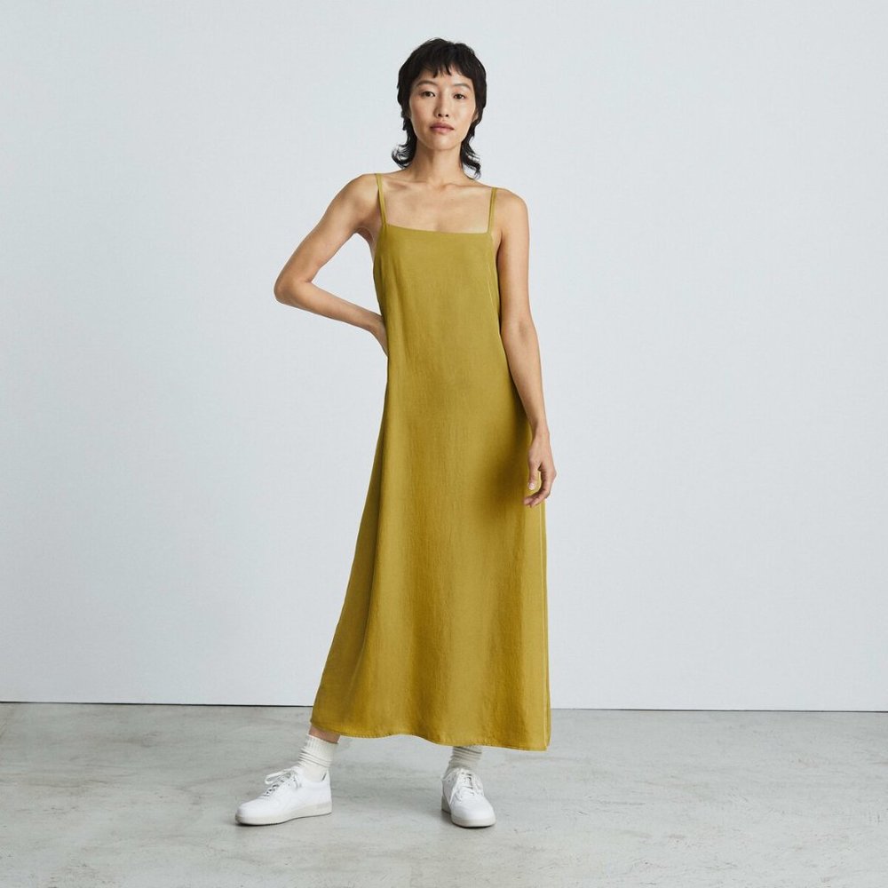 WORN ONCE. Everlane Japanese GoWeave slip dress.